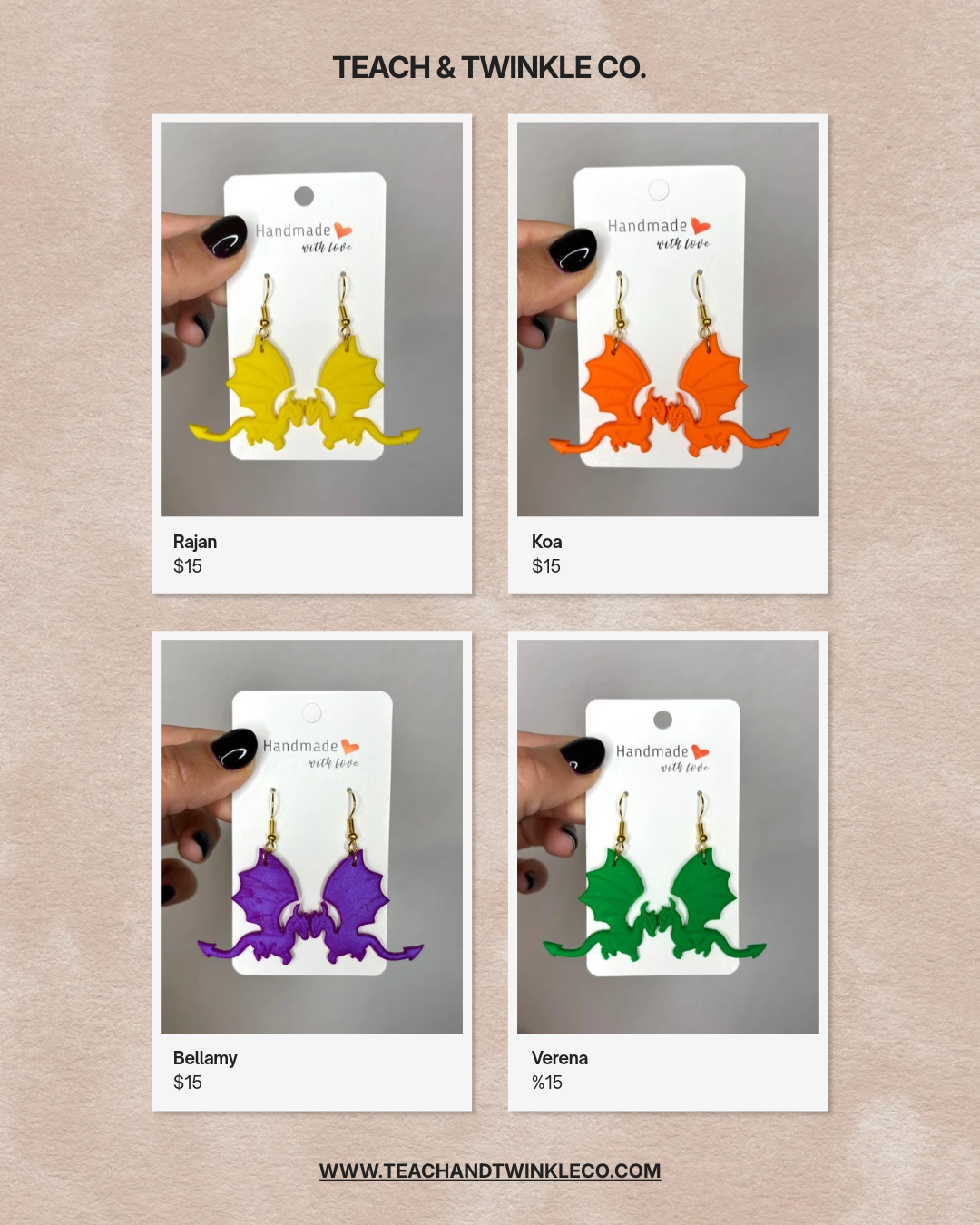 DES Dragon Earrings