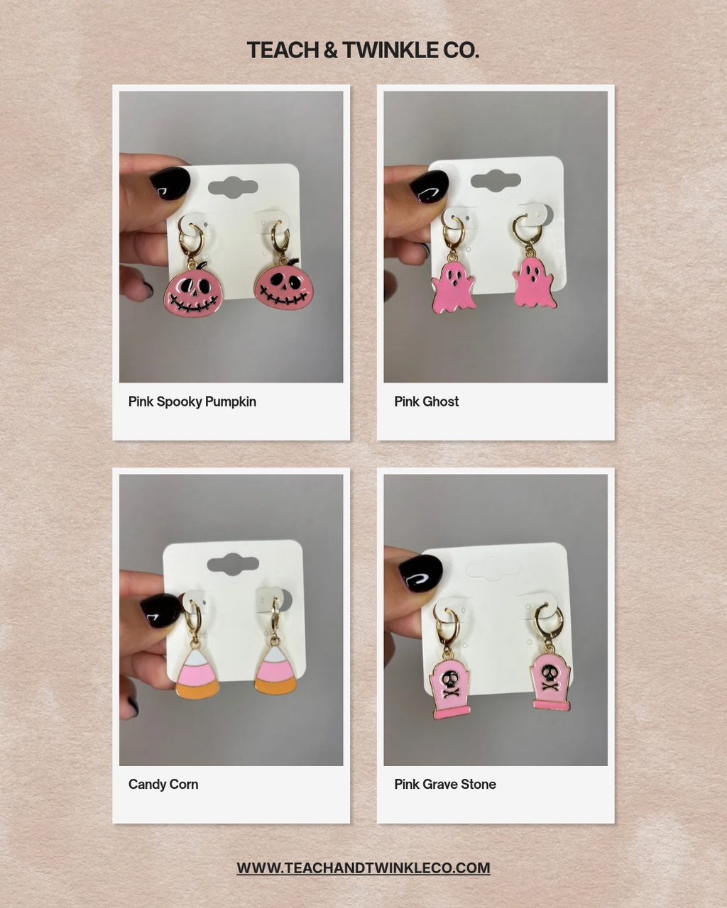 Pink Halloween Earring Bundle