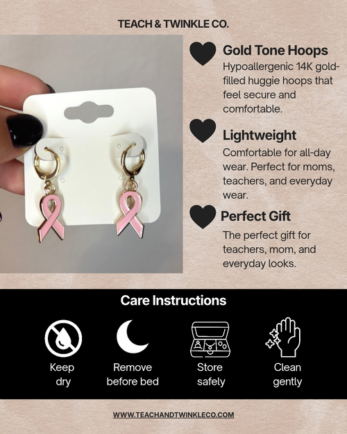 Breast Cancer Awareness Earrings