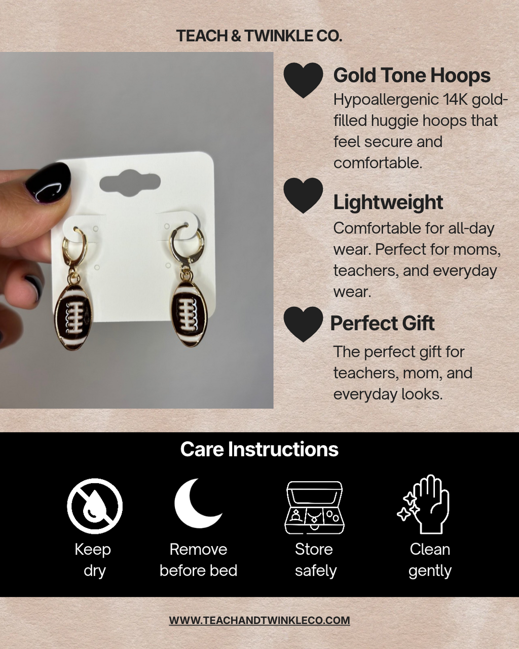 Football Earrings Set