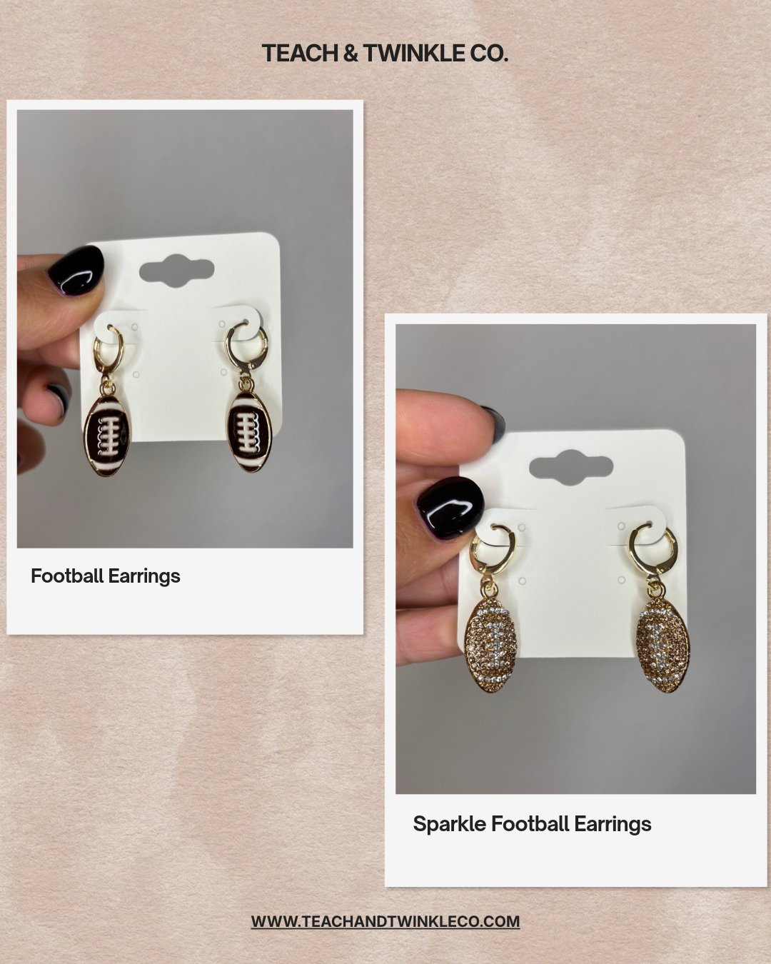 Football Earrings Set